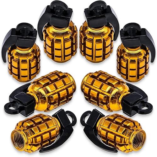 MEAJOO 8 tapas de vástago de válvula de neumático, tapas de válvula de neumático de acero inoxidable para automóviles, camiones, SUV, motocicletas,