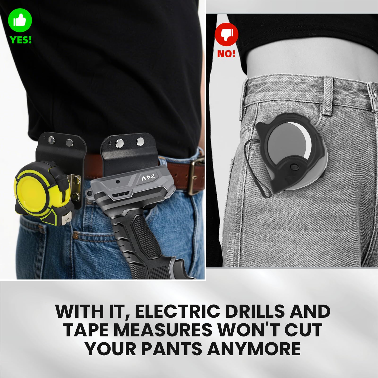 Porte-perceuse pour ceinture à outils
