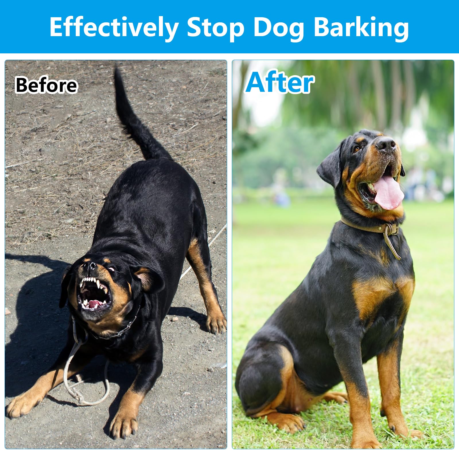 MOXIAOYAN Ultrasonic Dog Bark Deterrent Devices, Anti Barking Device for Dogs with 3 Modes Indoor & Outdoor, Safe for Dogs & Human Portable with 3 Modes, Dog Training & Behavior Aids, Bark Box 2