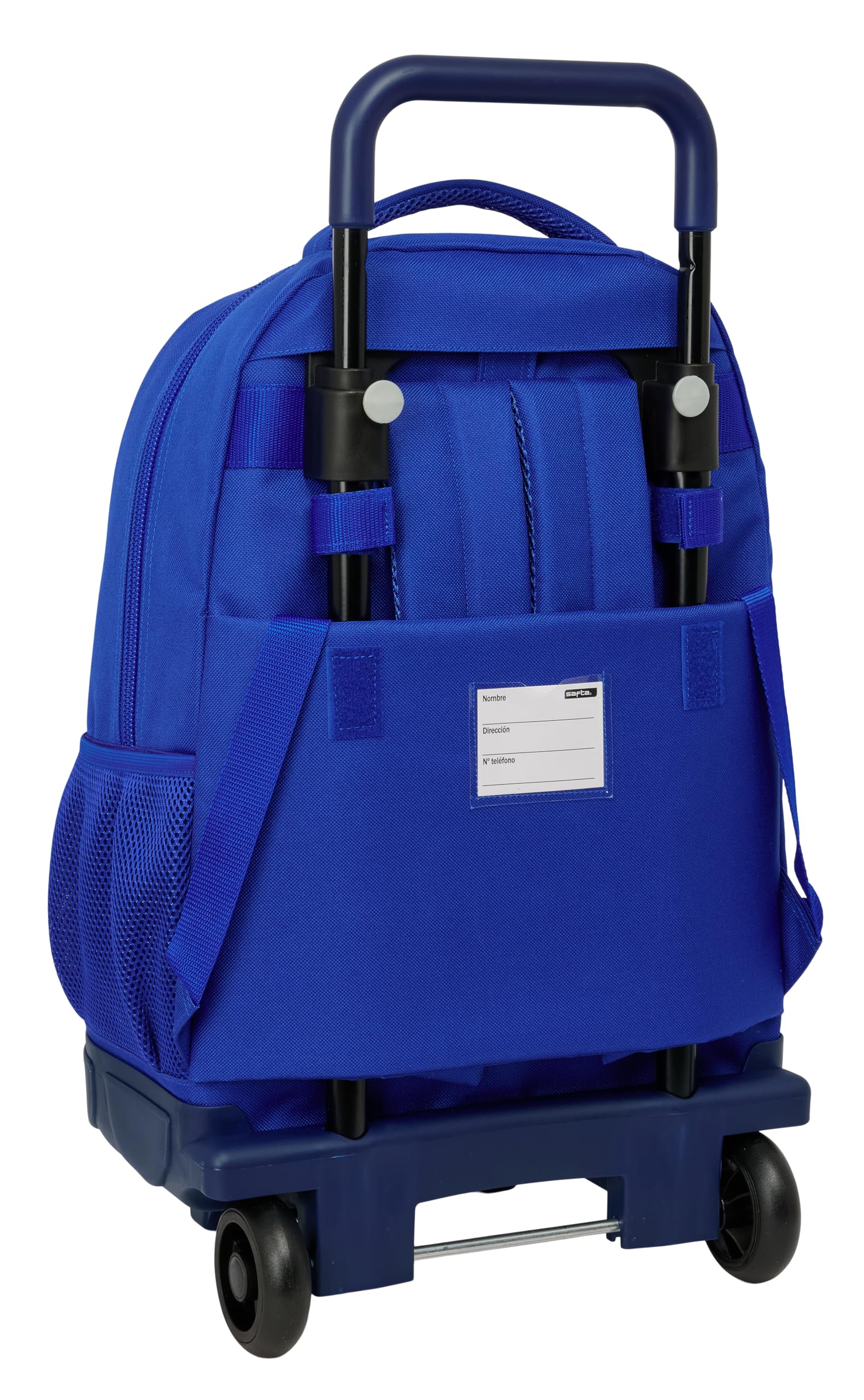 REAL MADRID - Mochila Grande con Ruedas, Compacta, Extraíble, Ideal para Niños de Diferentes Edades, Cómoda y Versátil, Calidad y Resistencia, 33x22x45 cm