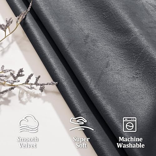 Miniatura 36 de Cortinas de terciopelo JIUZHEN, cortinas opacas suaves de terciopelo retro para dormitorio, cortinas elegantes con reducción de ruido y Rosa