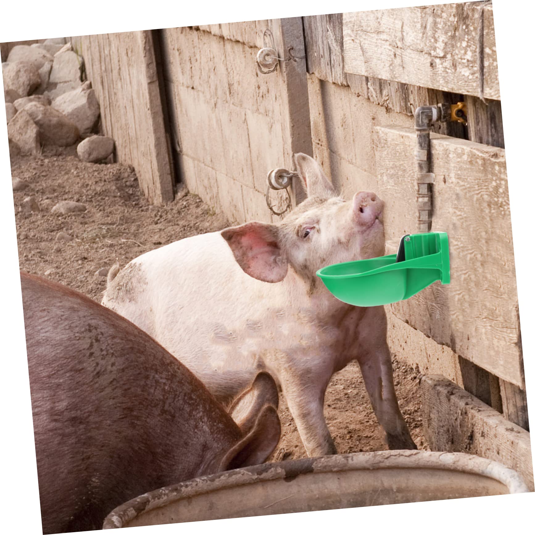 Bebedero Automático y Ahorro de Agua Diseño Anti-salpicaduras para Ganado de Plástico y Hierro para Vacas y Caballos
