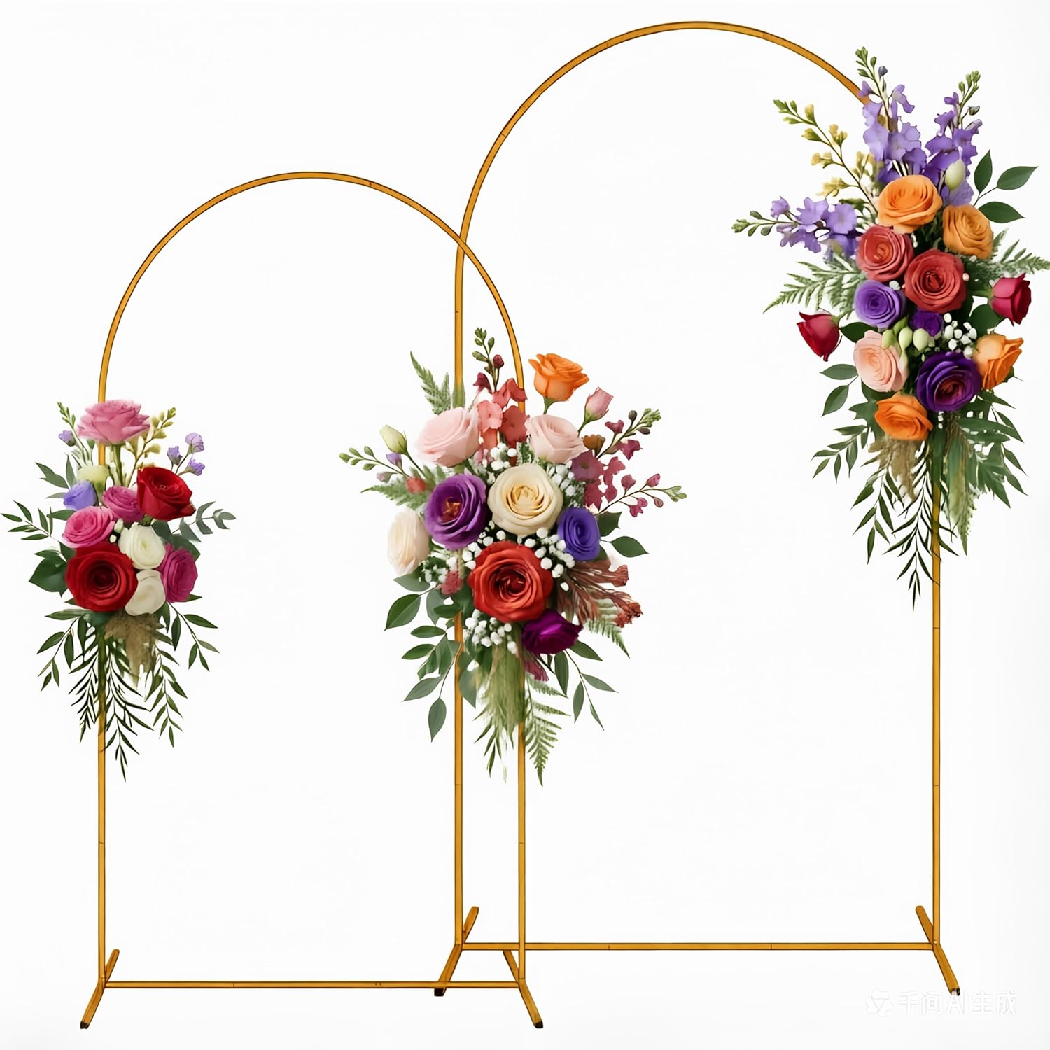 Metal Arch Backdrop Stand for Wedding, Parties, Birthday, Baby Shower, Graduation, Bridal Shower, Garden, Floral, Balloon Decoration (7.2FT & 6FT)