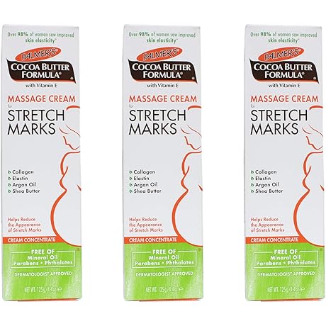 Palmer's Cocoa Butter Formula Massage Cream for Stretch Marks 4.4 Ounce (Pack of 3)
