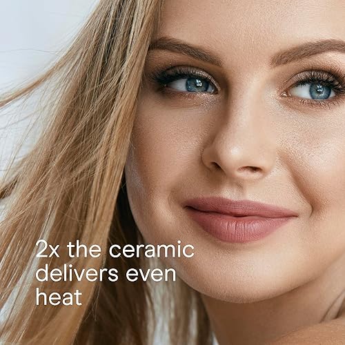 Miniatura 5 de Conair Plancha plana de cerámica doble, plancha de pelo de 1 pulgada con clip de garra, 5 ajustes de calor, placas flotantes extralargas, color