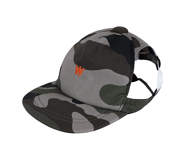 Wouapy - Gorra para Perro T0 para Contorno de Cabeza Vertical de 22 a 28 cm, Camuflaje