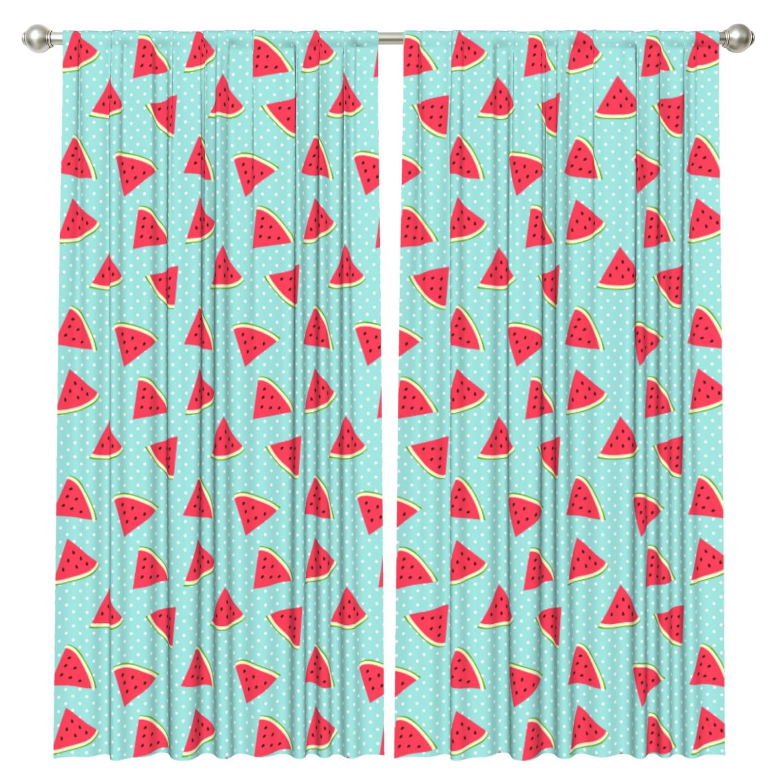 InOmak Watermelon, 2 Panels Window Curtains 52 x 84 Inch Blackout Curtains for Living Room Bedroom
