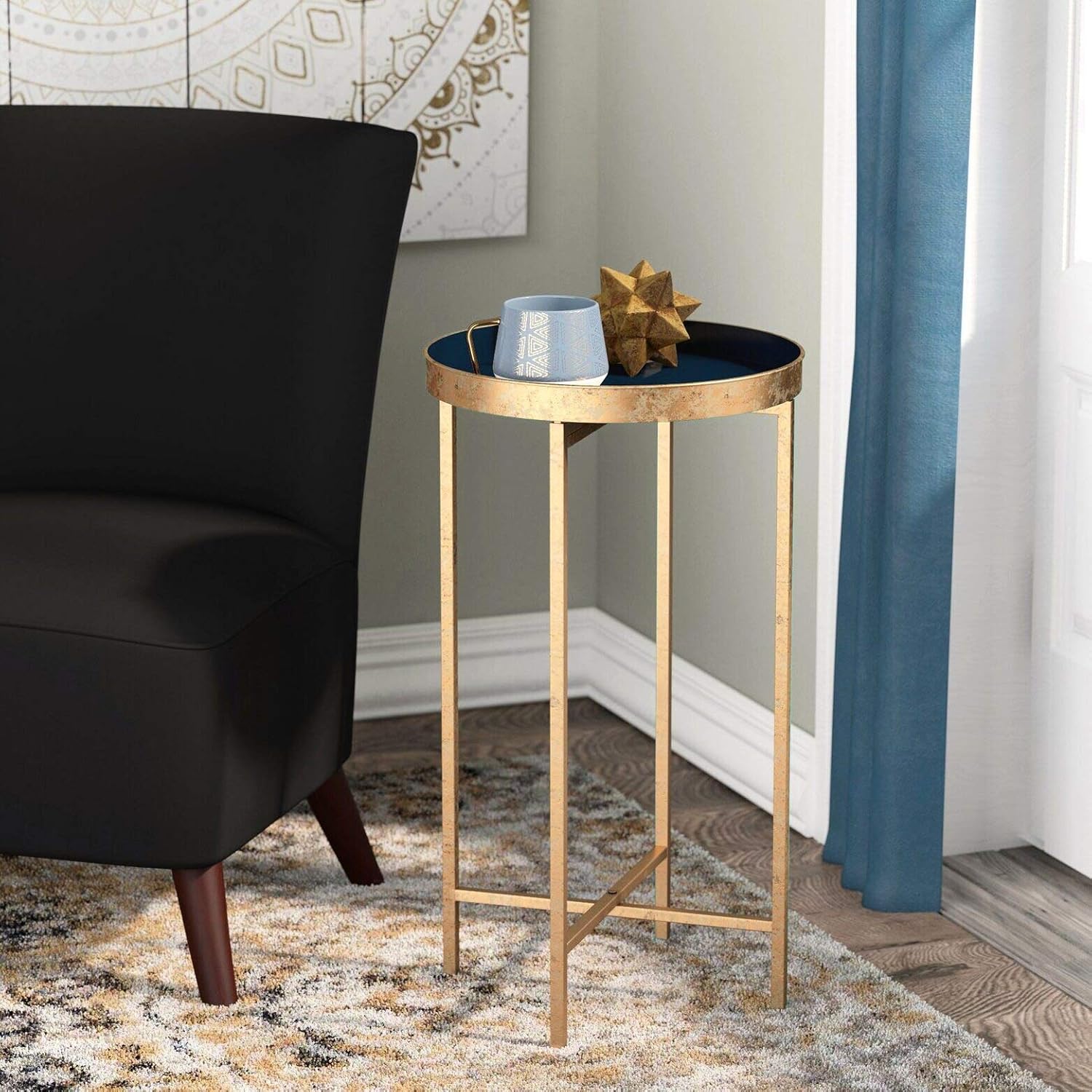 End Table, Tray top adheres securely to The Legs with and is Also Easily