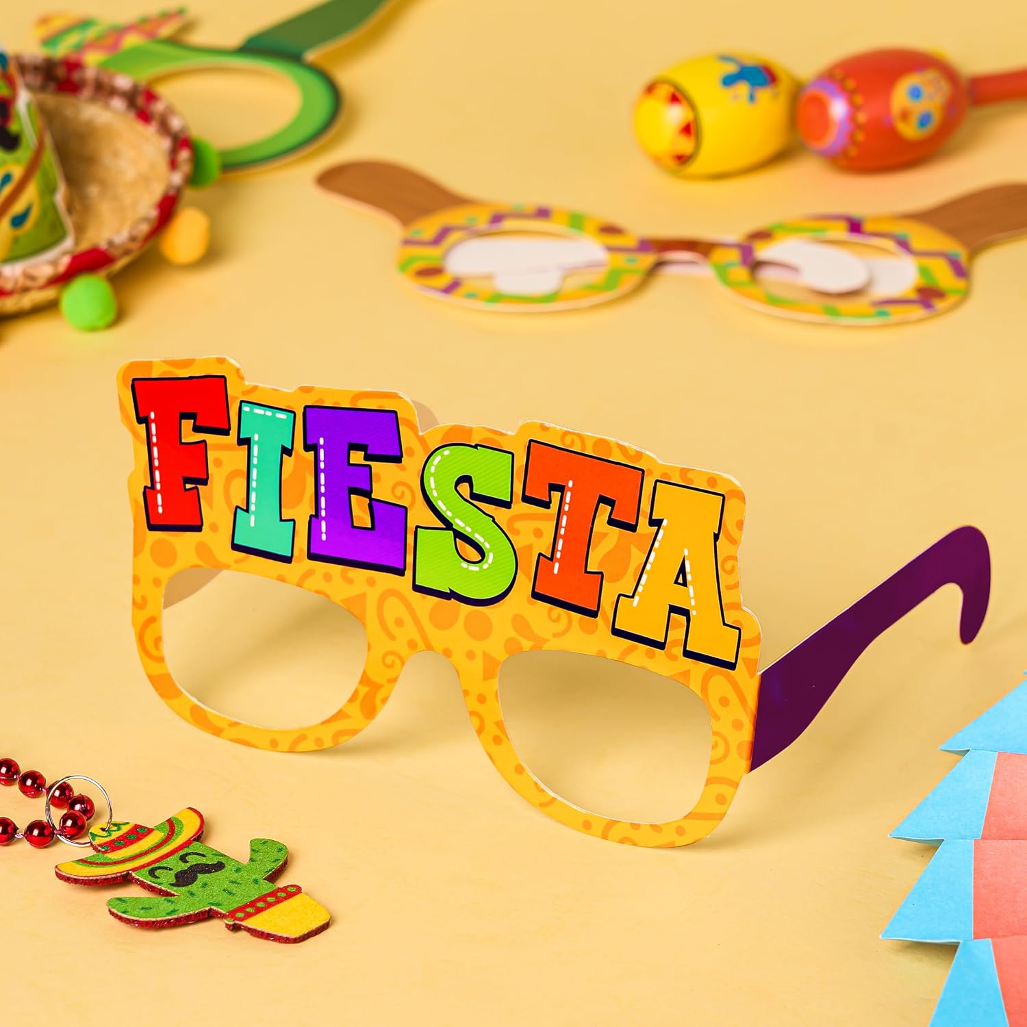 JOYIN Mexican Fiesta Party Paper Eyeglasses for Cinco de Mayo Party Decorations, Mexican Party Favors Photo Booth Props