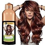 HERBBY Hair Color Shampoo for Gray Hair Coverage&Color Transform with 9 Herbal Extracts -Long Lasting(6-8 Weeks),Shiny,Evenly Colored,Instant Hair Dye Shampoo&Conditioner,500 Ml (AUBURN BROWN COLOR)