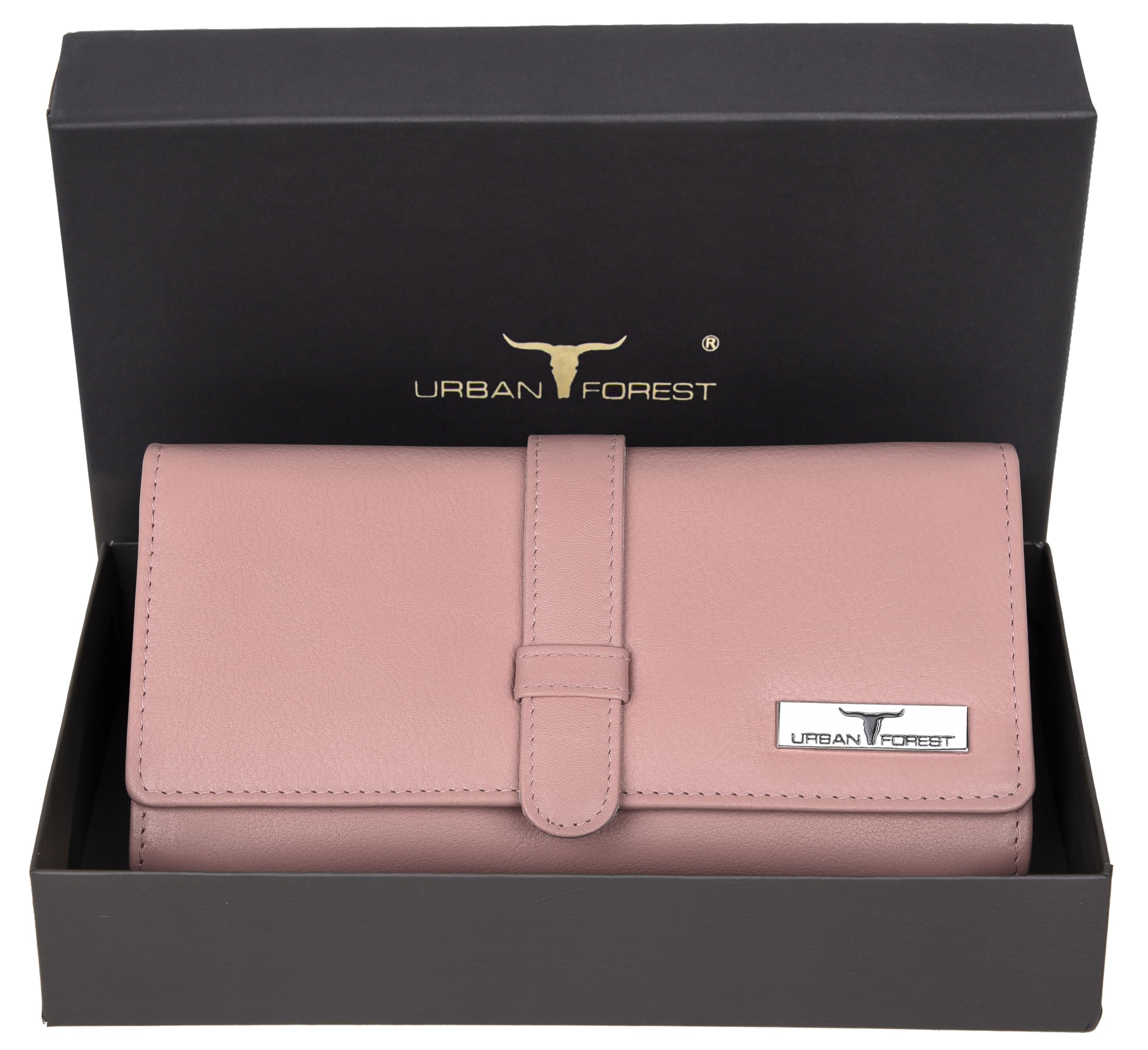 URBAN FOREST Danny Rose Pink Leather Wallet for Women
