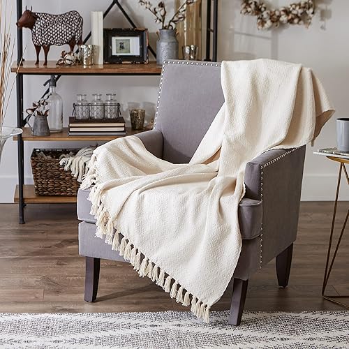 Miniatura 5 de DII - Manta tejida con diseño de campo de diamantes