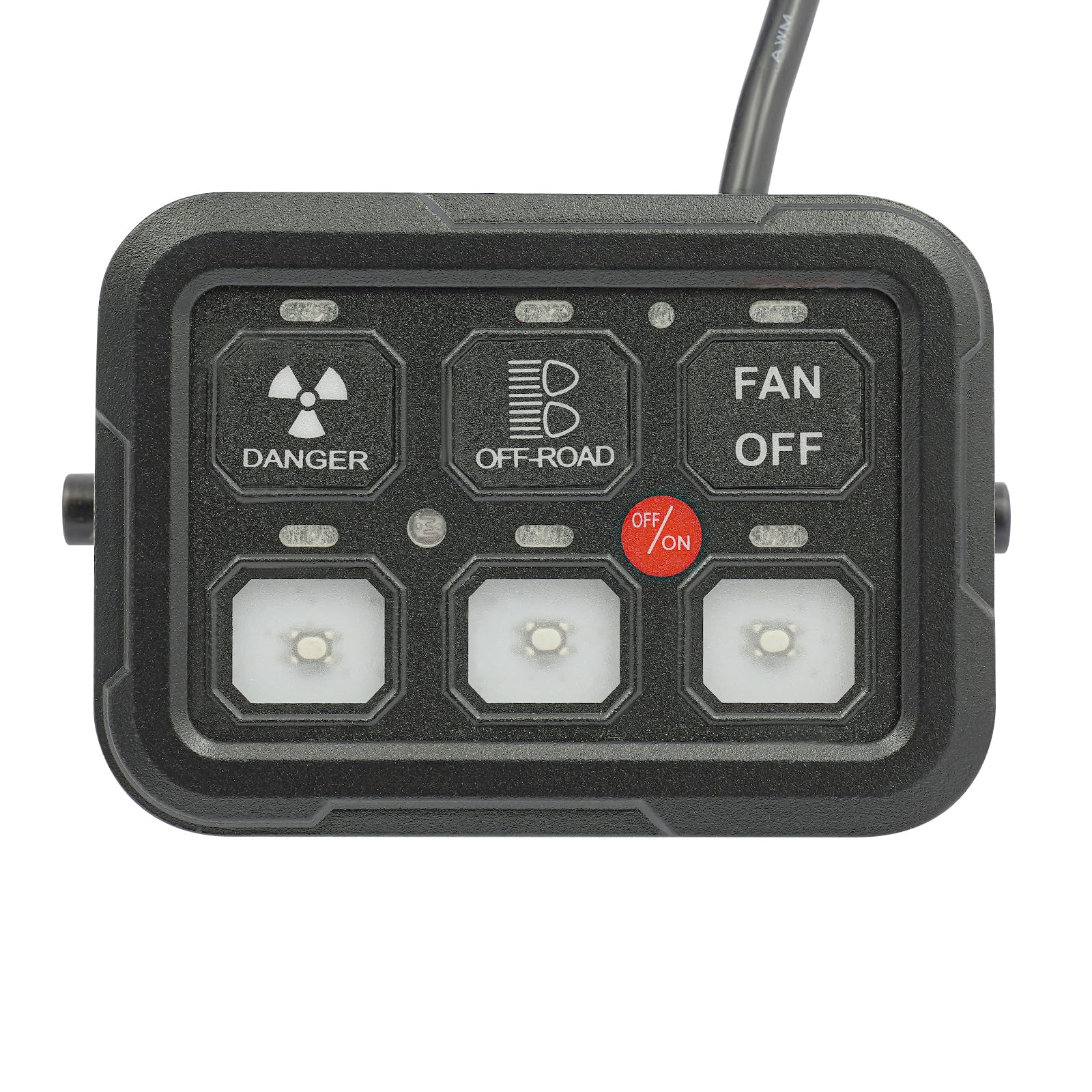 6-biegowy zestaw panelowych przełączników, 12 V/24 V, uniwersalny system sterowania obwodem, z automatycznym ściemnianiem, 7 kolorów RGB, panel sterowania Touch Switch Box do samochodu, łodzi, SUV-a