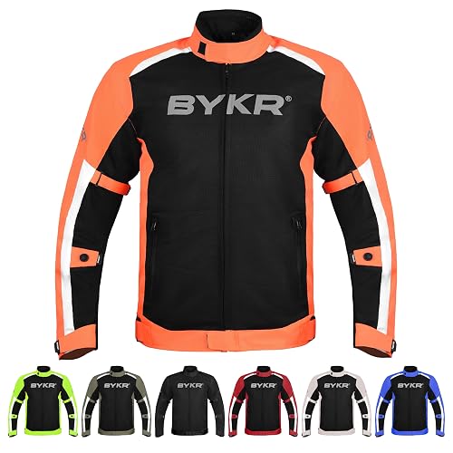 BYKR Mesh Motorcycle Jacket for Men, Enduro CE Armored