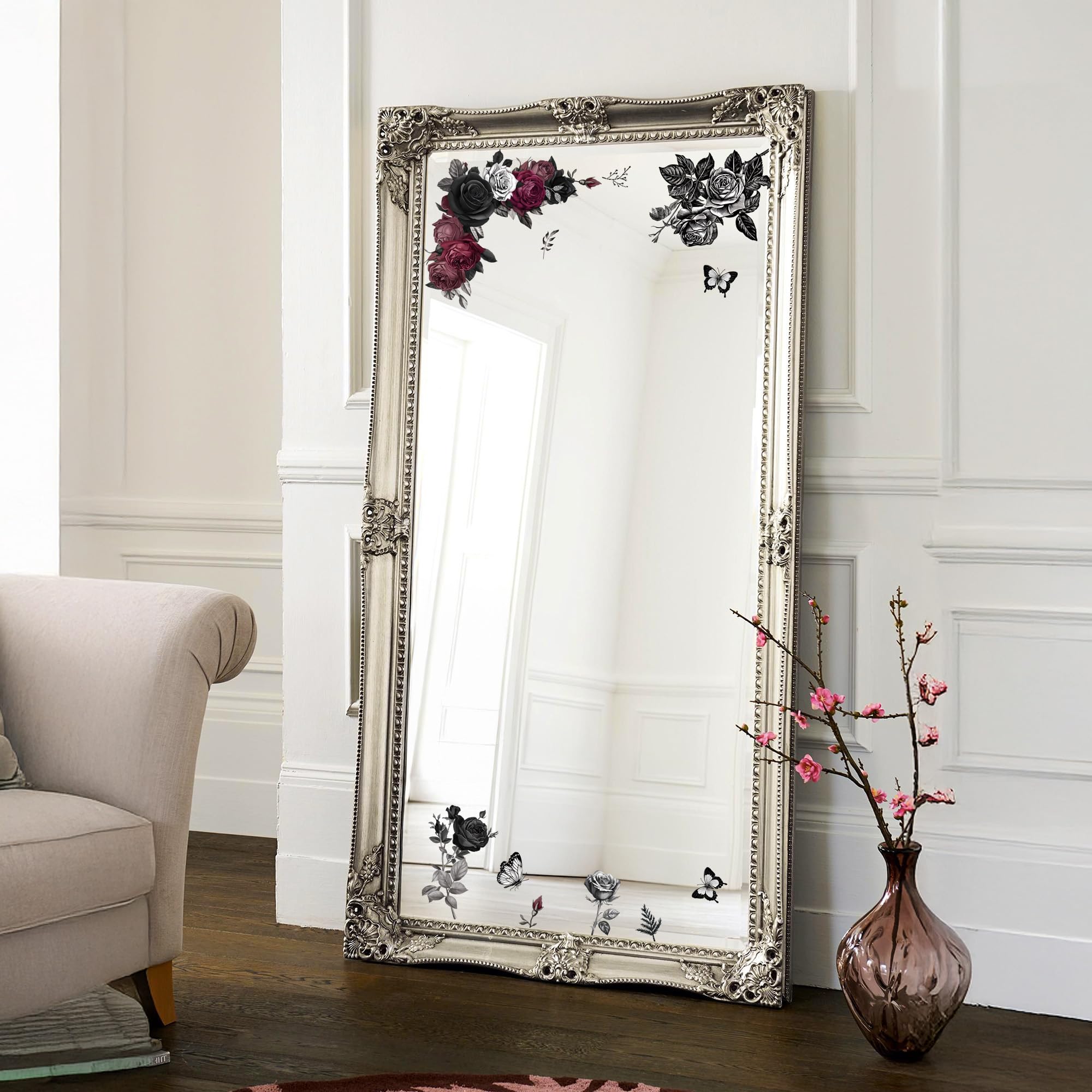 Joeyan Stickers Pour Meubles, Aquarelle Vintage Roses Designs