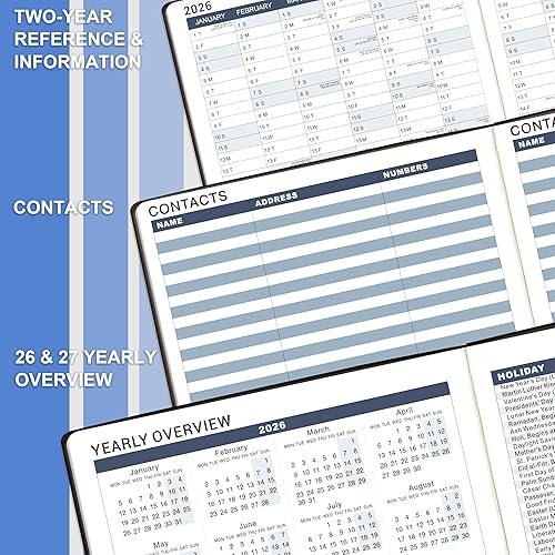 Miniatura 5 de Agenda semanal 2026  Agenda diaria por hora 2026 con intervalo de 15 minutos, enero 2026 a diciembre 2026, 8.5 x 11 pulgadas, logra tus objetivos y