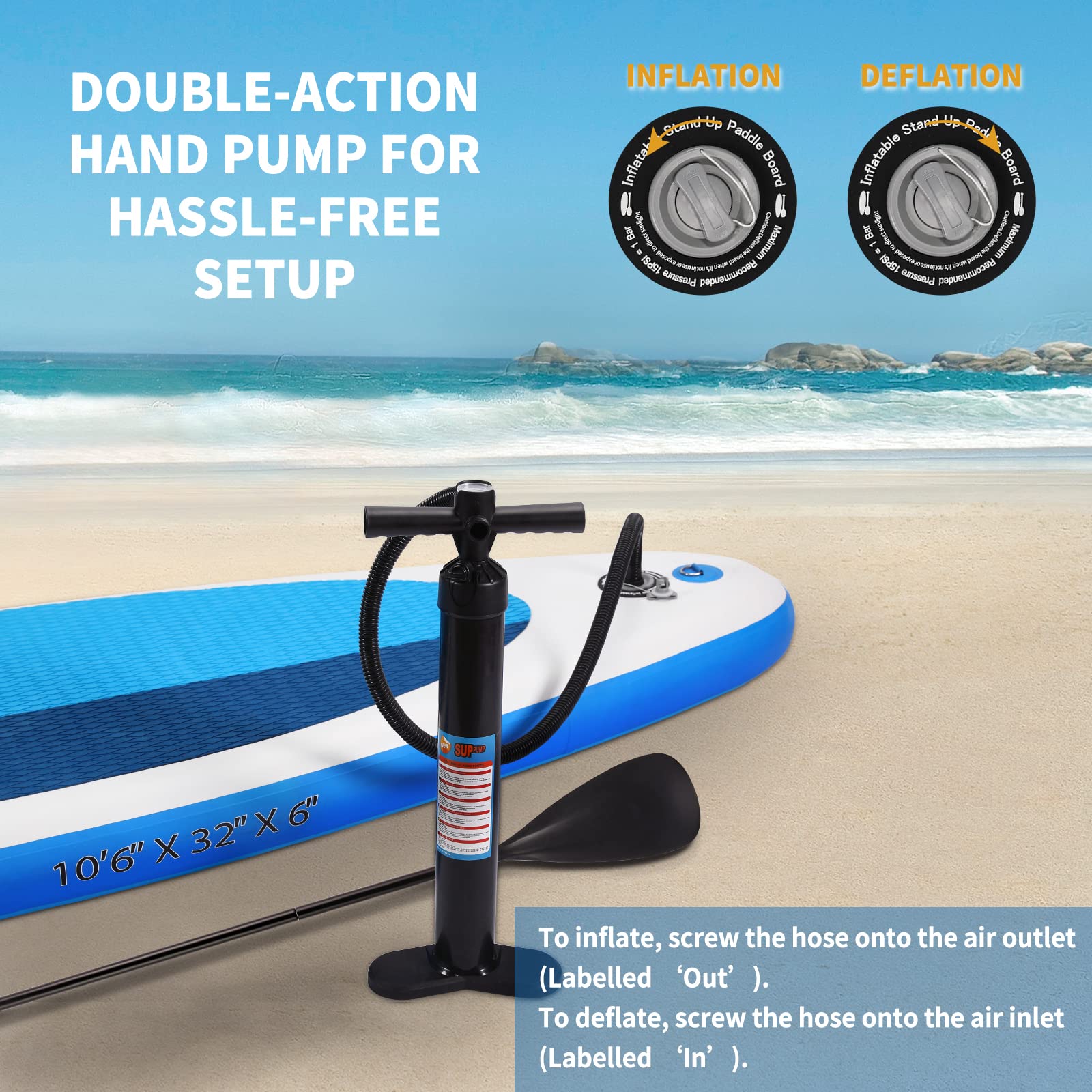 Amazon | インフレータブル スタンドアップパドルボード 10' 6