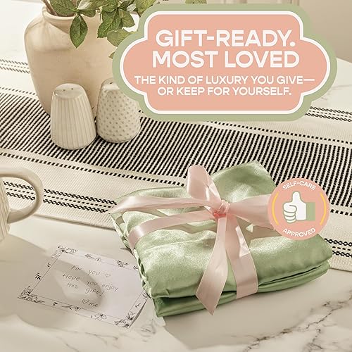 Miniatura 2 de ShopBedding - Lujosa funda de almohada de satén para el cabello, 2 unidades, satinada, estándar, con cremallera, estampado de cebra marrón, Blissford