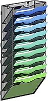 Vista 1 de Kuntine.B Wall File Organizer Office Hanging Magazine Holder Wall File Organizer for Office Home (Black, 10 Tier)