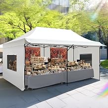 Quictent 10x20 Heavy Duty Pop up Canopy Tent with 3 Removable Sidewalls