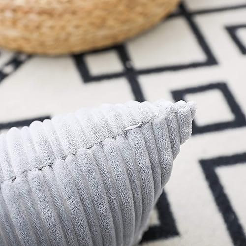 Miniatura 207 de UGASA - Juego de 2 fundas de almohada de terciopelo a rayas, funda decorativa para cojín con cremallera oculta para el hogar, sofá, dormitorio,