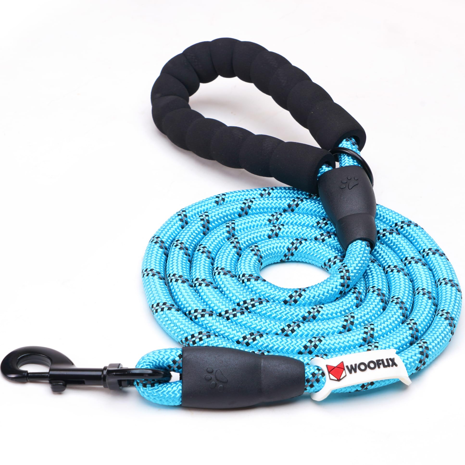 WOOFLIX Heavy Duty Nylon Dog Leash|Anti Slip Padded Handle Long Dog Leash|Highly Reflective Leash For Dogs|Dog Rope For Medium & Large Dogs|Dog Training Leash (6.5 Feet Long, Blue) - 18 Cm (B0CG3RLJQW) Amazon Price History, Amazon Price Tracker