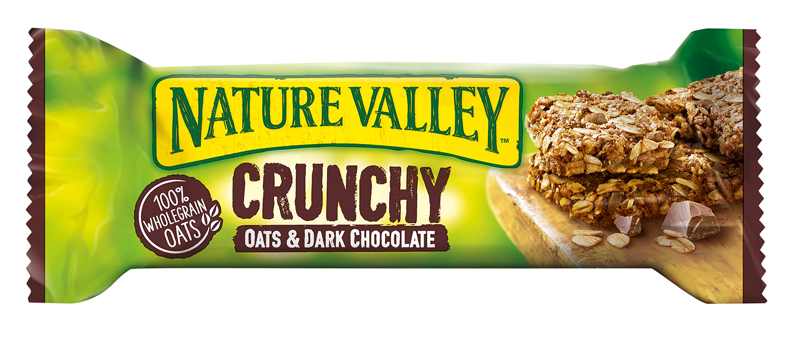 Nature Valley Crunchy Hafer & Dunkle Schokolade, Müsliriegel, 18x2-Bar Pack (18 x 42g)