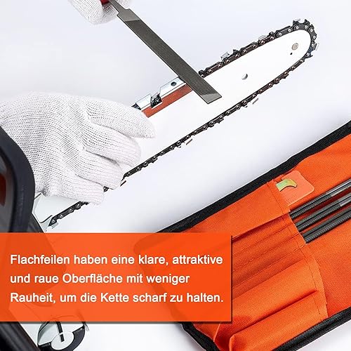 Miniatura 7 de Paquete de 13 limas de motosierra, el kit de archivos de afilador de motosierra incluye 532 pulgadas, 316 pulgadas, 732 pulgadas, 18 pulgadas, 1164