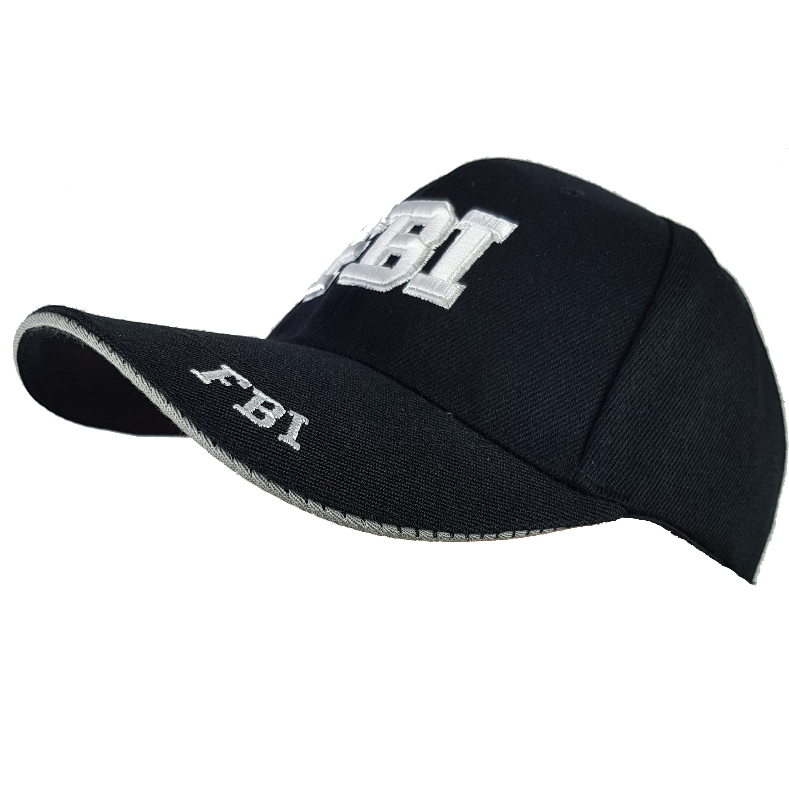 TS Tactical Store FBI Schwarze Kappe mit Stickerei und Stickerei auf dem Visier