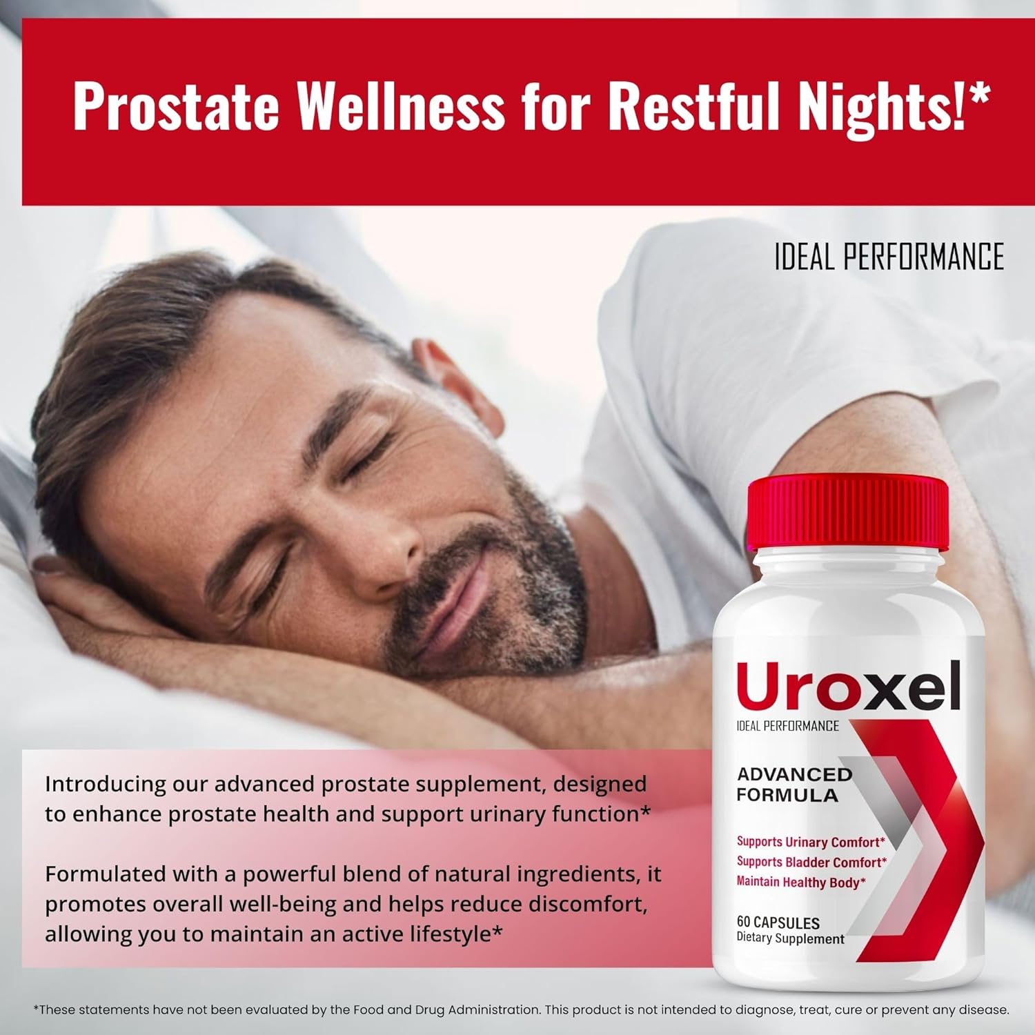 Uroxel Capsules, Advanced Uroxel Prostate Health Supplements - Bladder Comfort & Daily Urinary Support -Maximum Strength for Daily Wellness & Comfort, All Natural Support Uroxel Reviews (5 Pack)