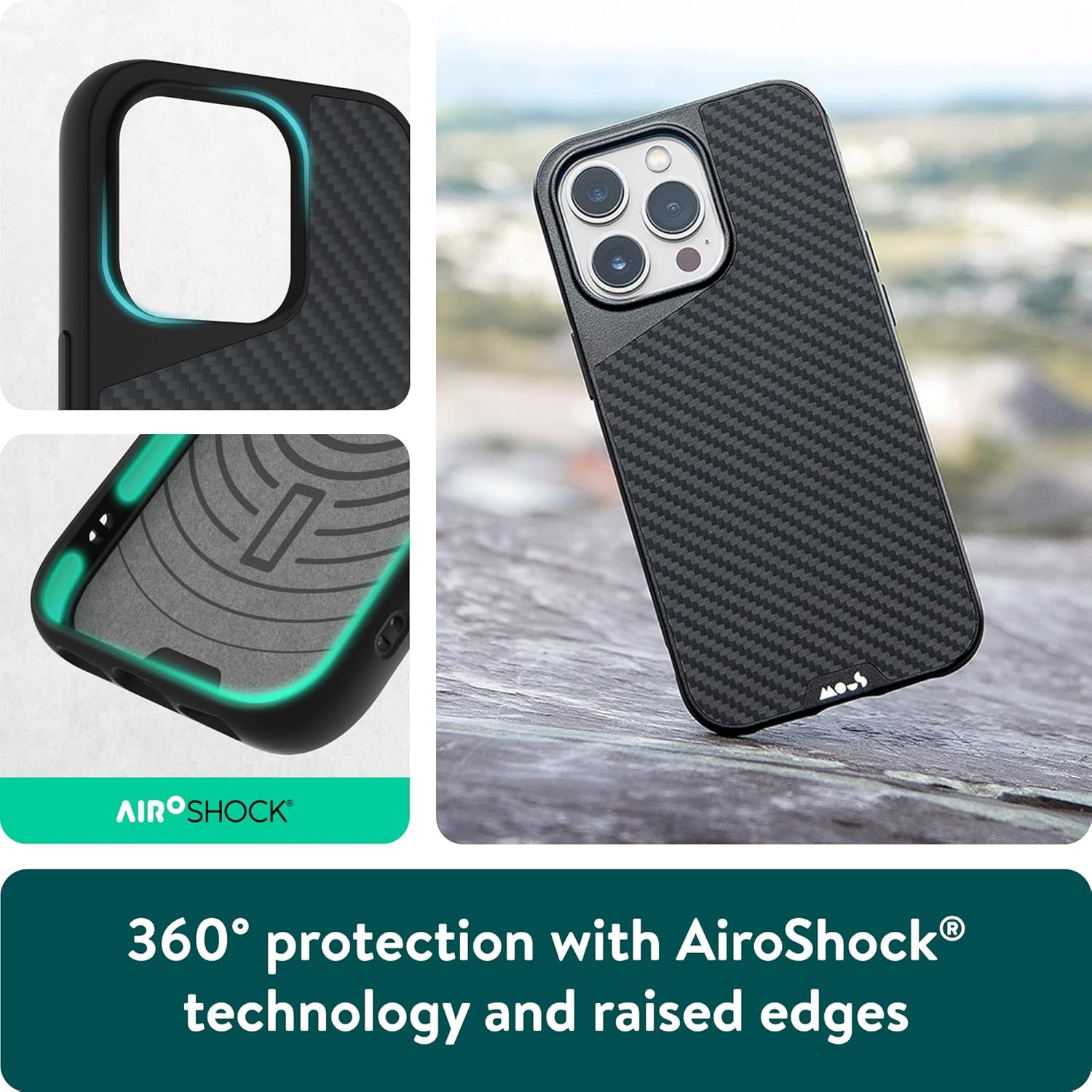 Mous - Protective Case for iPhone 14 Plus - Aramid Fibre - Limitless 5.0 - Fully MagSafe Compatible 14 Plus Phone Case - iPhone 14 Plus Case Shockproof
