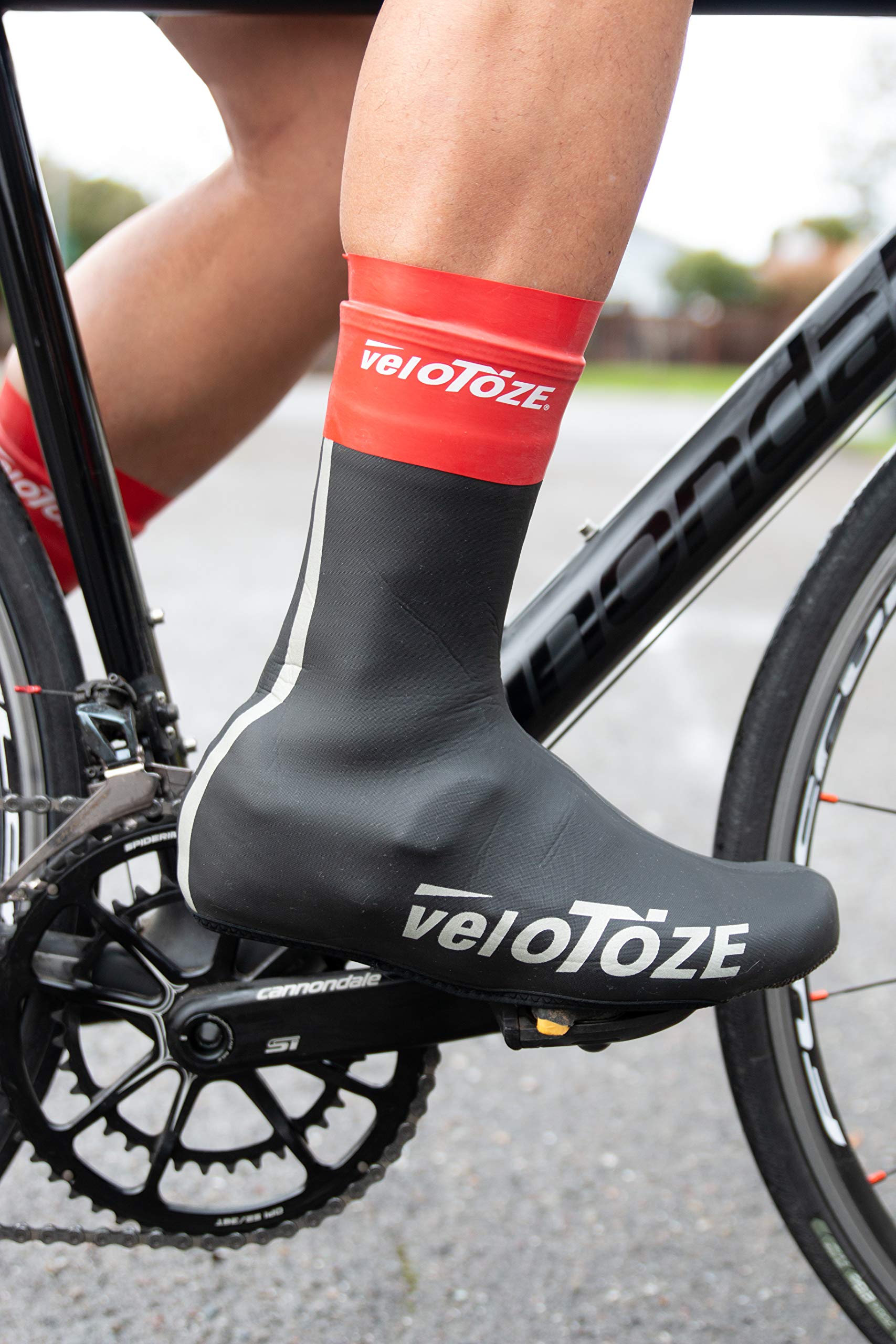 veloToze Manchette imperméable – pour une utilisation avec des couvre- chaussures en néoprène (noir