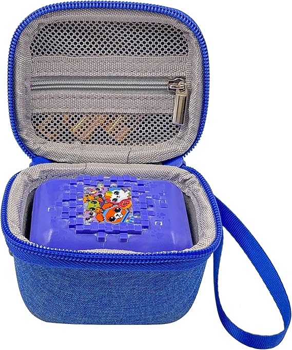 Hard Carrying EVA Case Compatible with Bitzee Digital Pet Interactive Virtual Toy, Storage Travel Holder for Bitzee Virtual Electronic Pets Accessories for Kids (Case Only) (Blue)