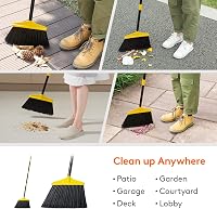 Lifewit Kültéri-Beltéri Seprű Nehéz Feladatokhoz - 1,35m Hosszabbítható Nyéllel, Saroktisztító Nylon Sörtékkel Teraszhoz, Garázs, Járda Taka 6