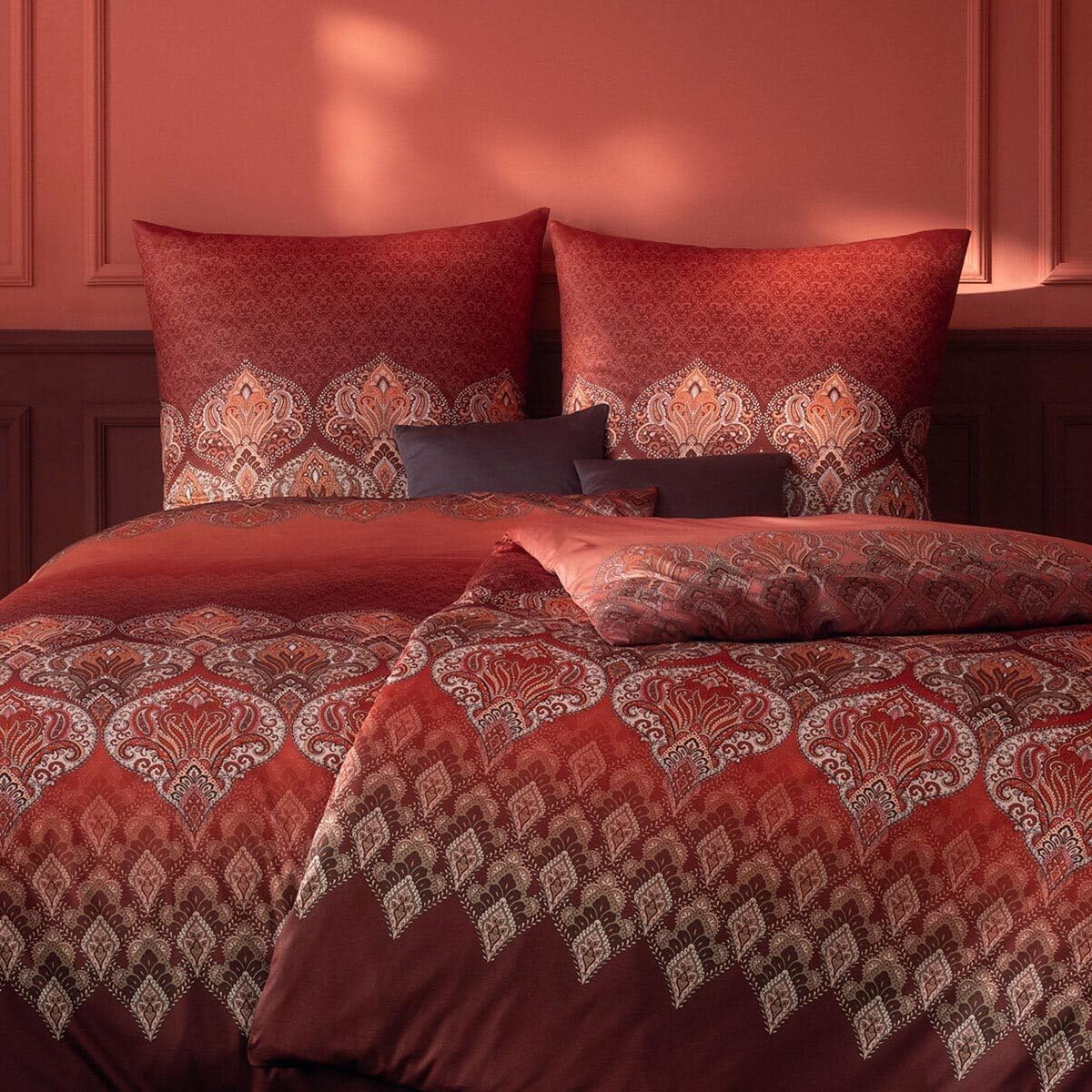 ESTELLA Mako Interlock Jersey Bettwäsche Sophia Burgund