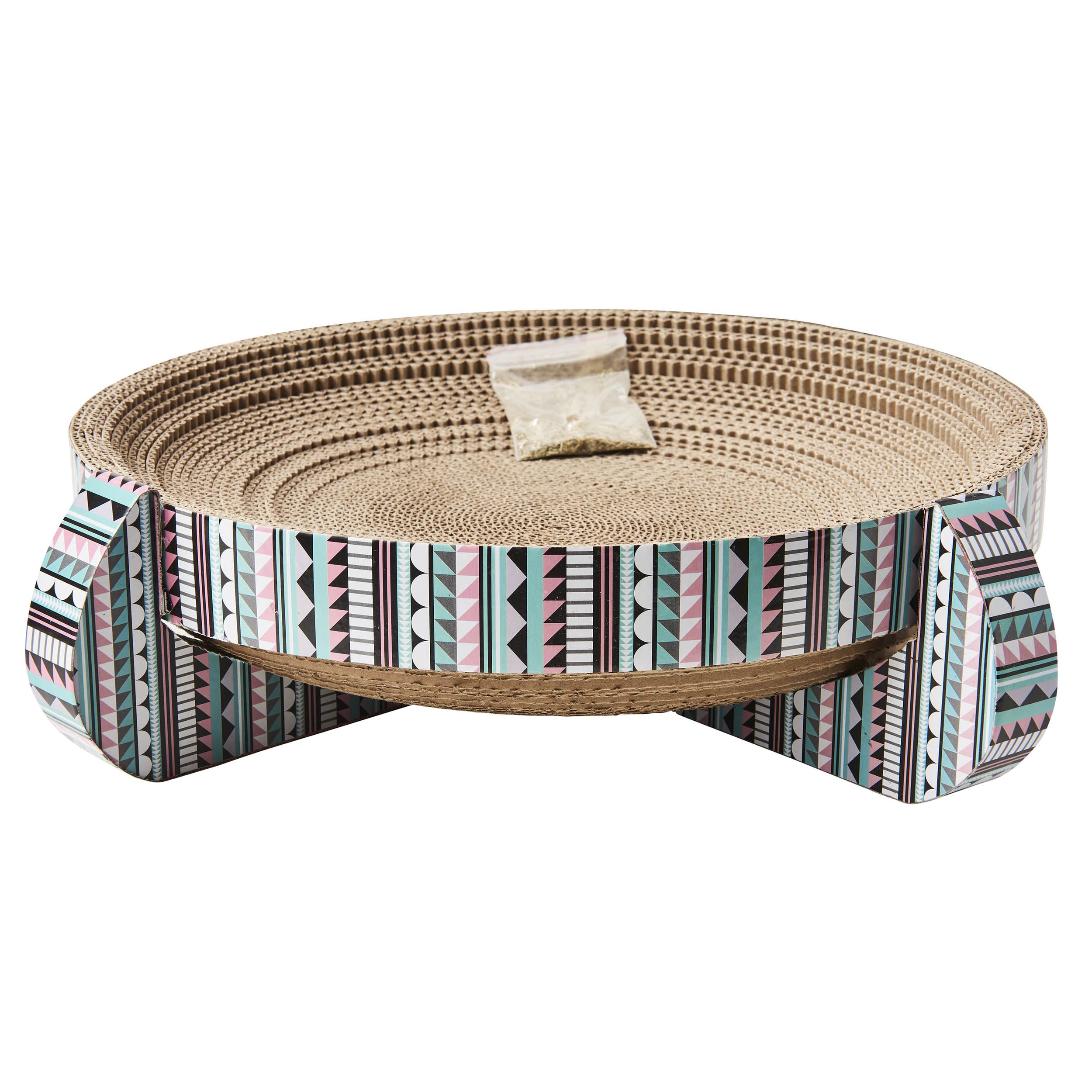 Spot Ethical Products Tiragraffi in cartone ondulato per gatti, rampa da 43,2 cm, con erba gatta e vite argentata