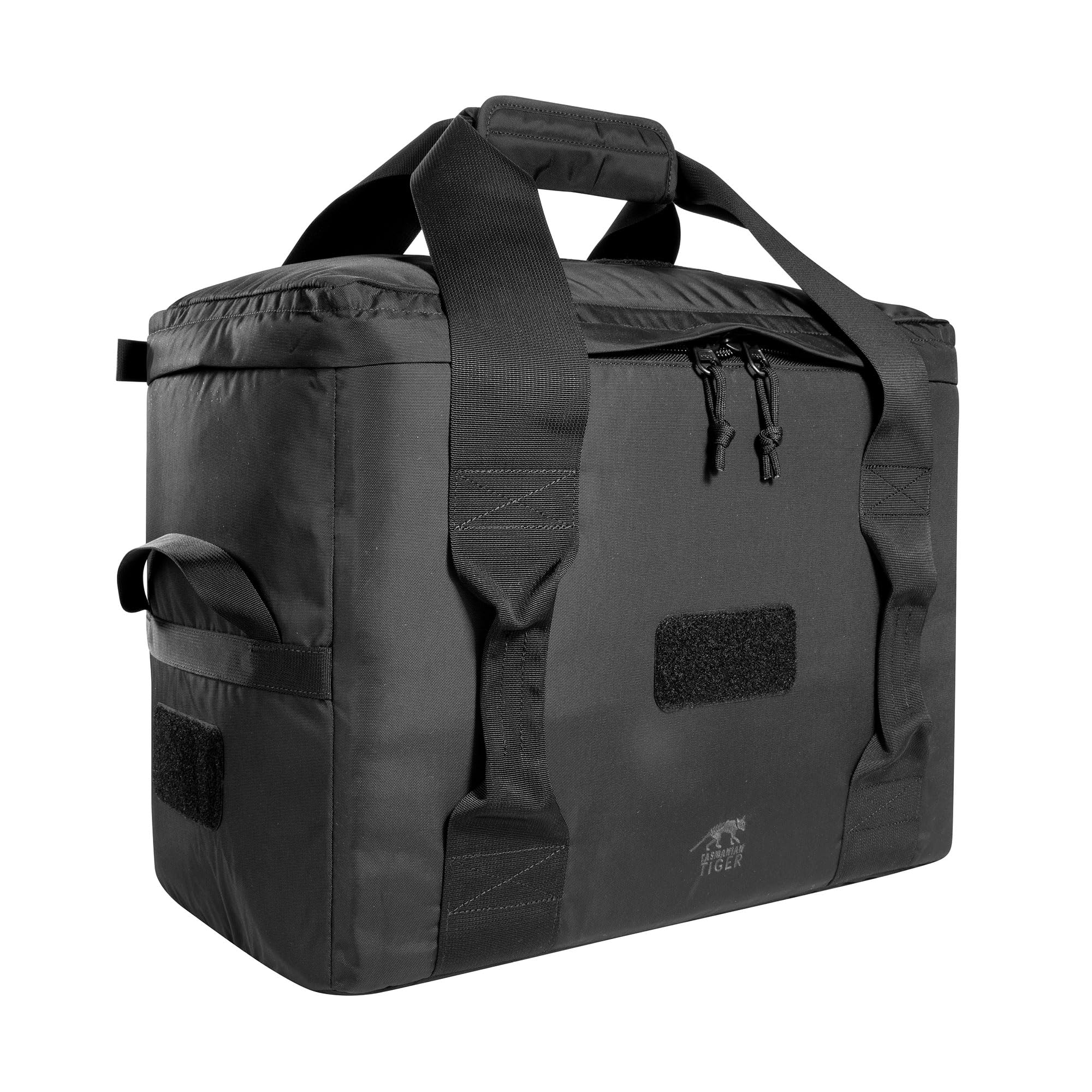 Tasmanian Tiger TT Gear Bag – watowana, wytrzymała torba na wyposażenie, czarna, z laserowym cut Molle i zapięciem na rzep oraz dwoma kieszeniami z siatki., czarny, 40 Liter, Torba na wyposażenie