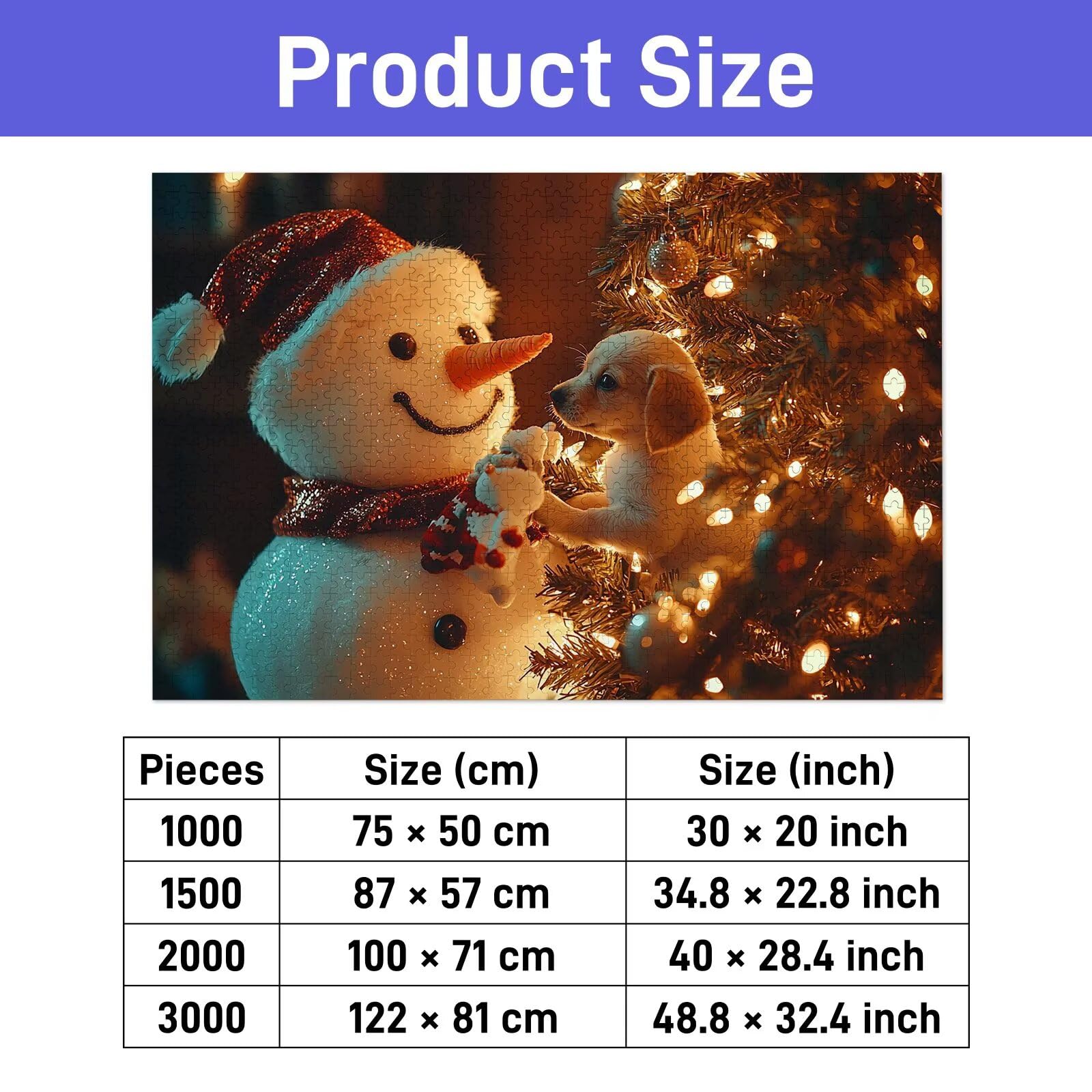 Puzzle 2000 Pezzi per Adulti, Puzzle Pupazzo di Neve in Legno per Adulti, Rompecapo in Legno Impegnativi, Giochi Educativo per Famiglie, Rompecapo con Scatola Regalo per Decorazioni Casa, Regalo, X-48