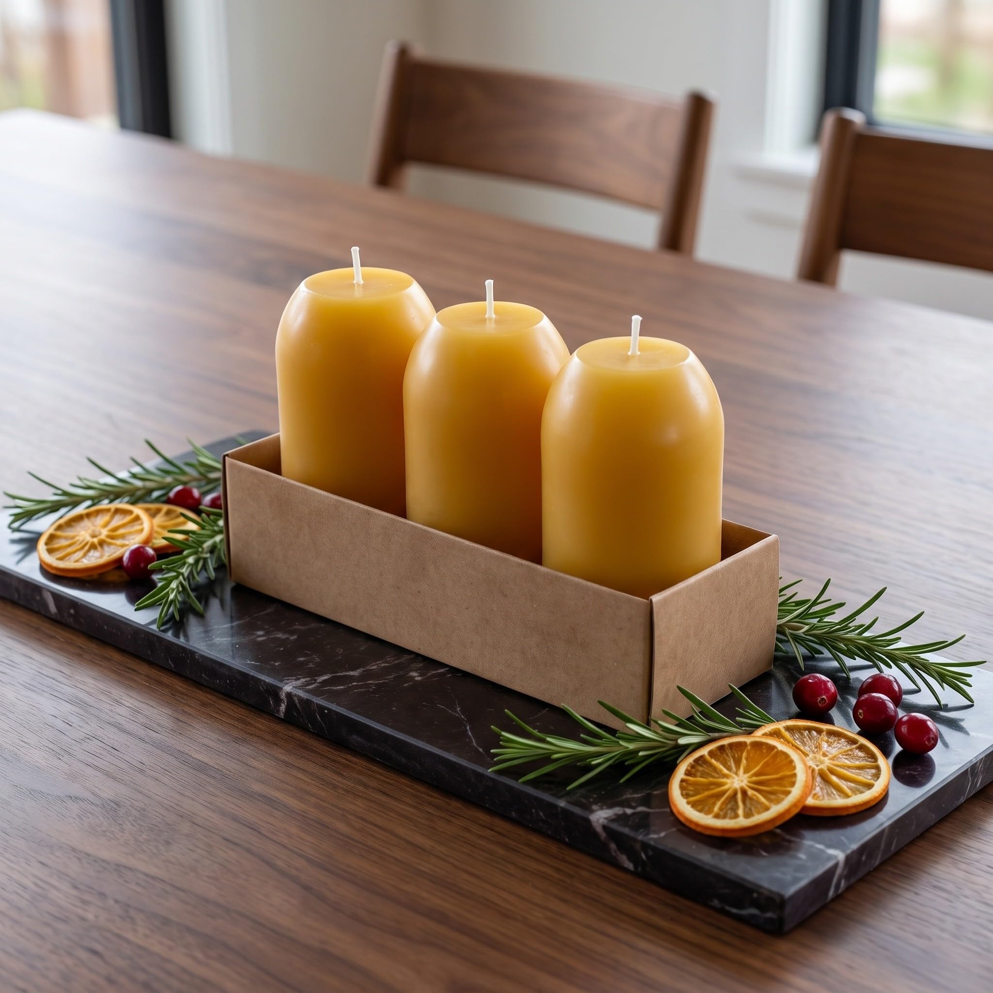 Zerodeko 3 velas cilíndricas pequeñas de cera de abeja natural, duración de | Vela de cera de abeja para emergencias domésticas, vela de reserva para iluminación del hogar, ideal para decoración de habit