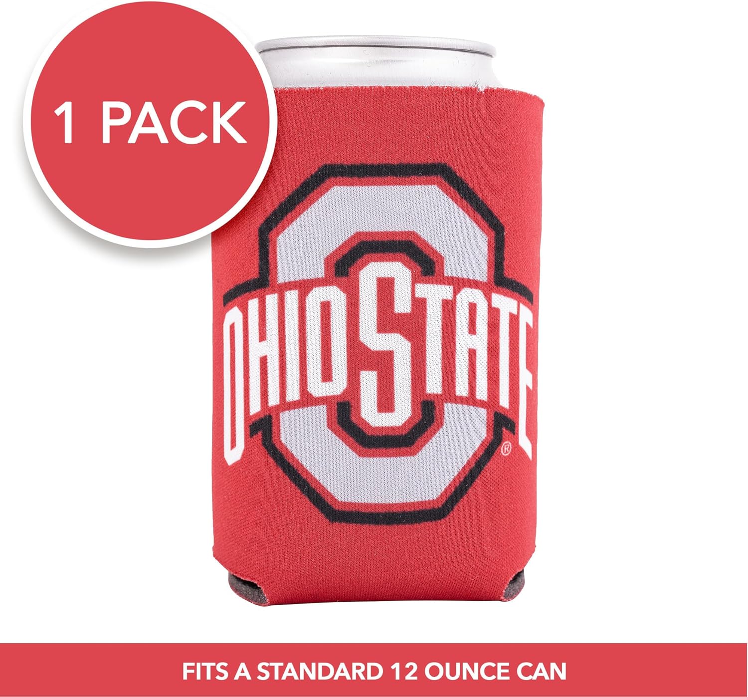 Desert Cactus The Ohio State University Can Insulator OSU Buckeyes Beverage Cooler 1 Pack Foam 12oz Can Holder Single Sided (Design A) - Image 2