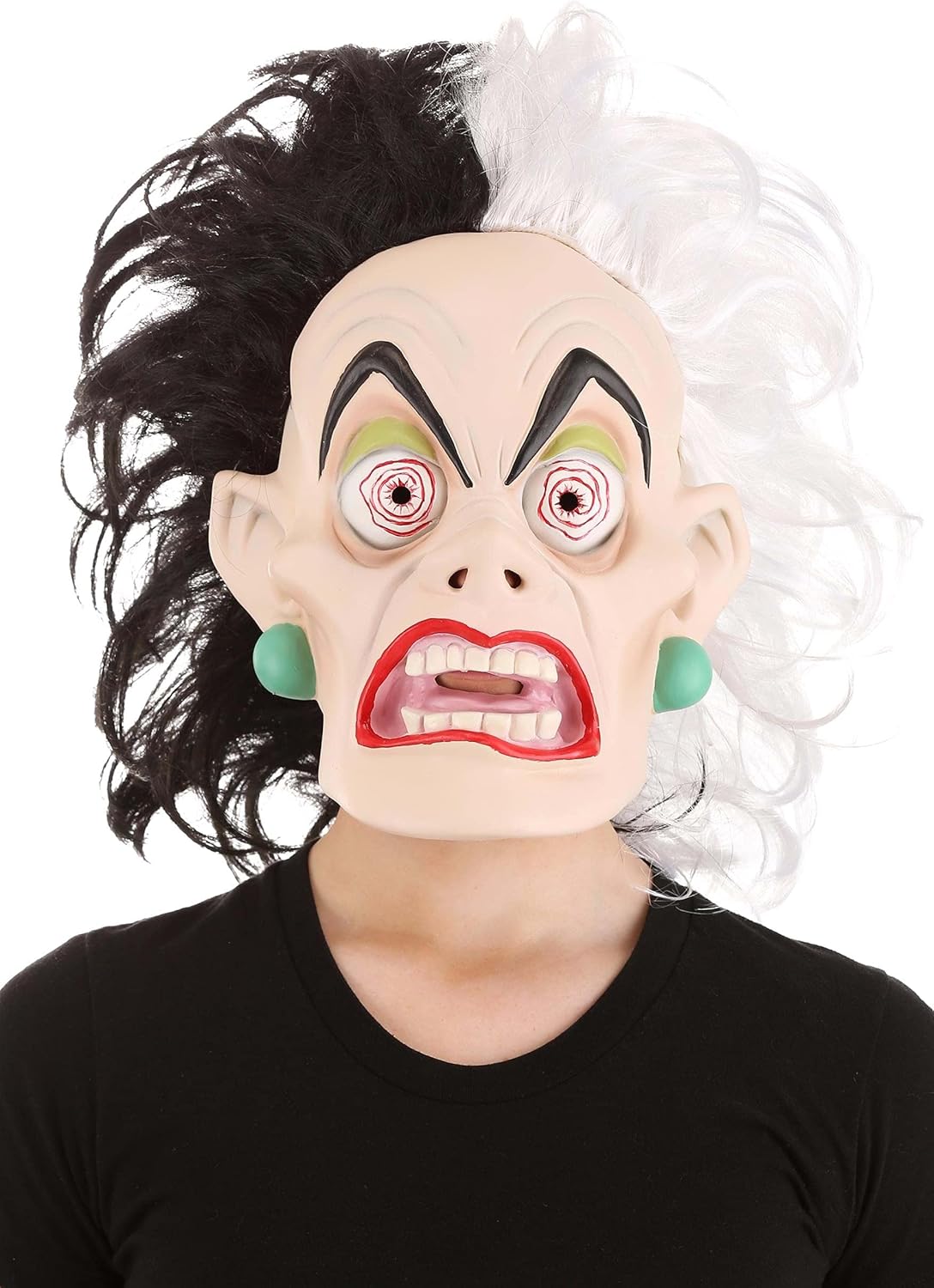 Disney 101 Dalmatians Cruella De Vil Costume Latex Mask for Adults and Teens