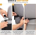 EcoNour Car Kick Mats Back Seat Protector (2 Pack) | Durable Car Seat Protector for Kids with Storage Pockets, Protection from Dirt, Mud and Scratches | Car Seat Protector for Vehicle Back Seat