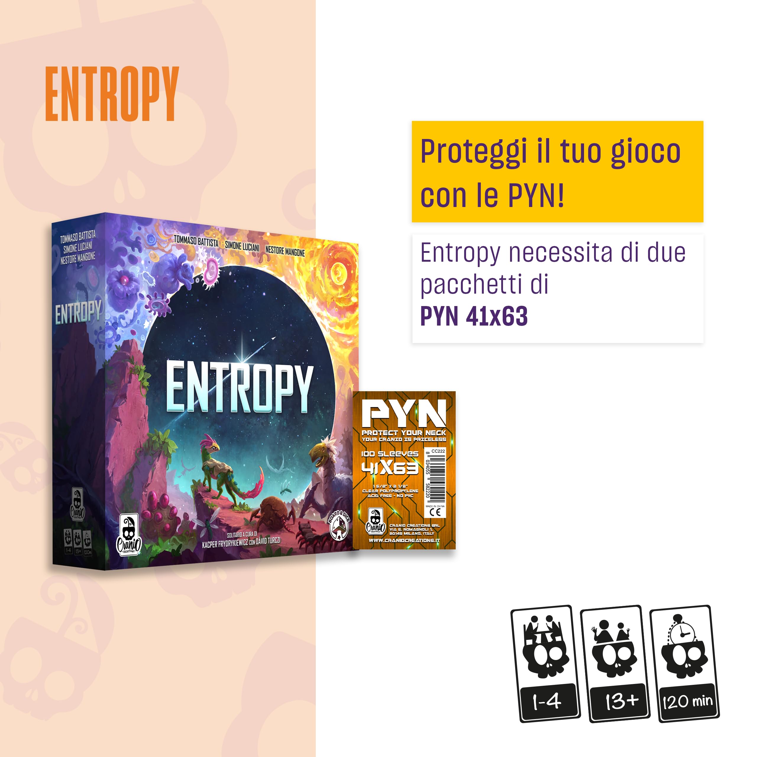 Cranio Creations - Entropy - Plasma un Nuevo Universo! - 1-4 Jugadores - 120 min - Juego para Expertos - A Partir de 13 años - Edición en Idioma Italiano