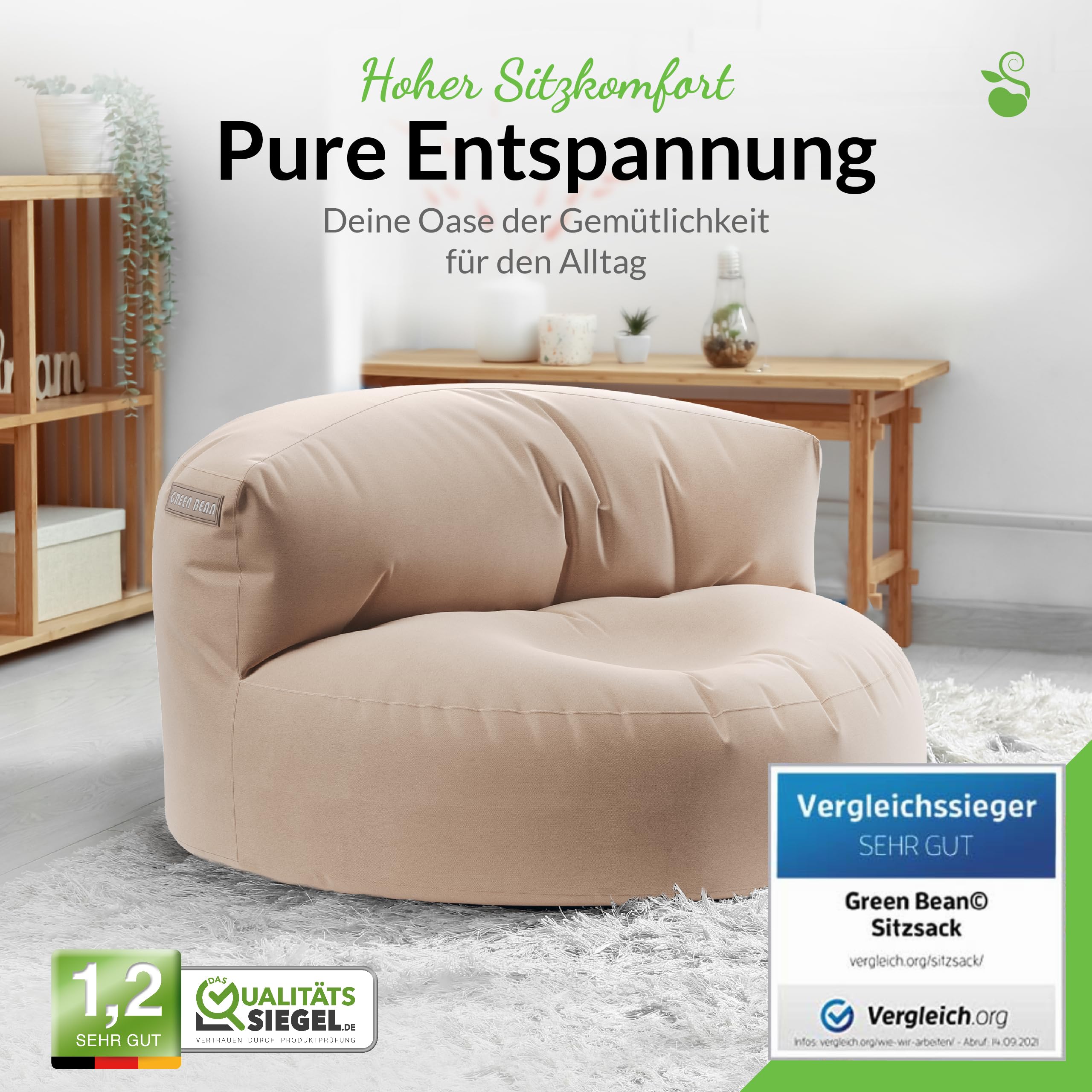 Canapé Bean Bag Dossier Haut 3 Coussins Gaming Intérieur Extérieur Adulte Enfant Noir Chenille