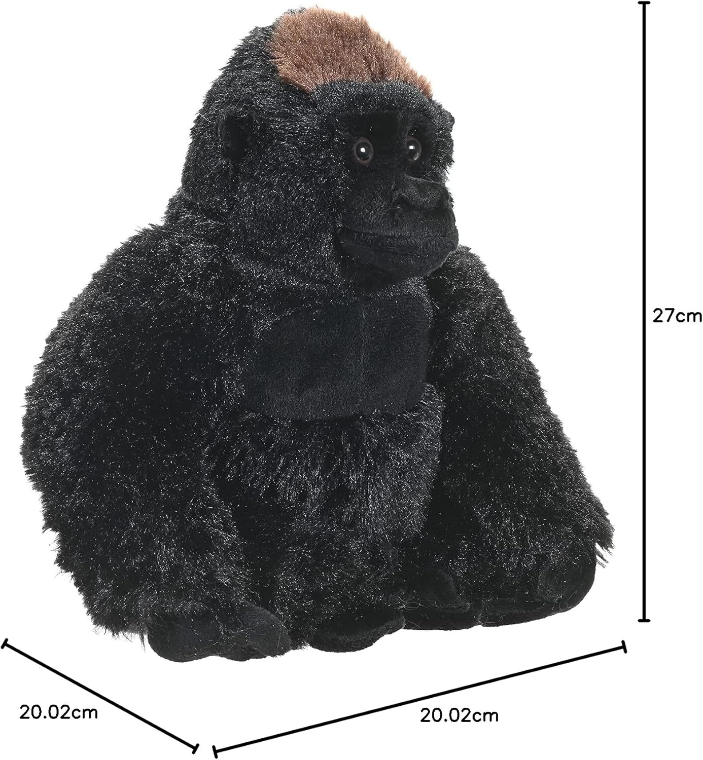 Wild Republic Silverback Gorilla Plush, Stuffed Animal, Plush Toy, Gifts for Kids, Cuddlekins 12 Inches