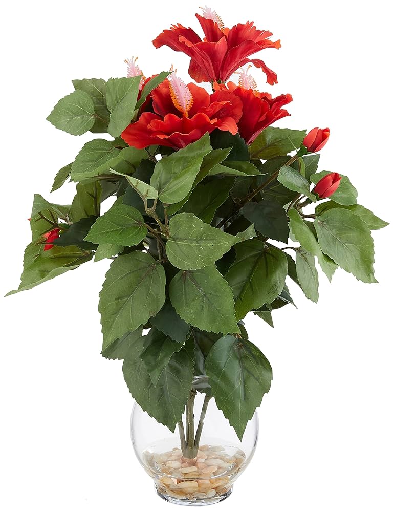 未使用　FRANZ ハイビスカス　赤い花瓶 陶器製 花模様　高さ28cm　箱無し 未使用 FRANZ ハイビスカス 赤い花瓶 陶器製 花模様 高さ28cm 箱