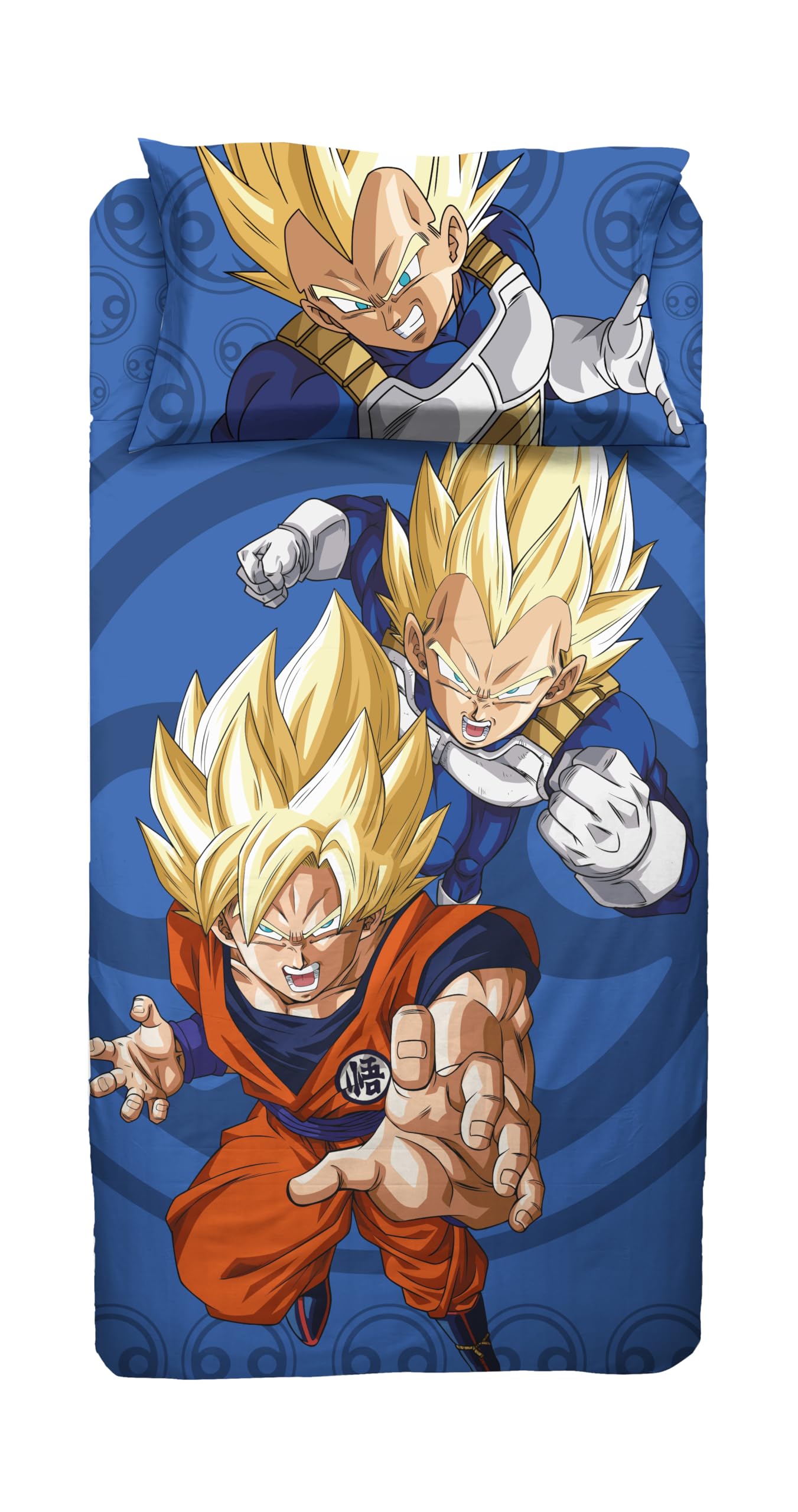 hermet Dragonball Single Bed Sheet Set, Single Bed Set, Top Sheet, Fitted Sheet, Pillowcase, 100% Cotton, Official Product