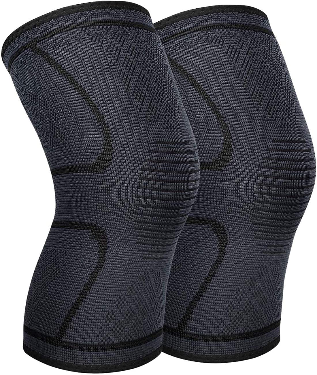 DELFINO Knee Brace, Adjustable Knee Support, Knee Pads Open-Patella Stabilizer Anti Slip with High Grade Quality Breathable Neoprene for Any Sport Protection, Recovery and Pain Relief