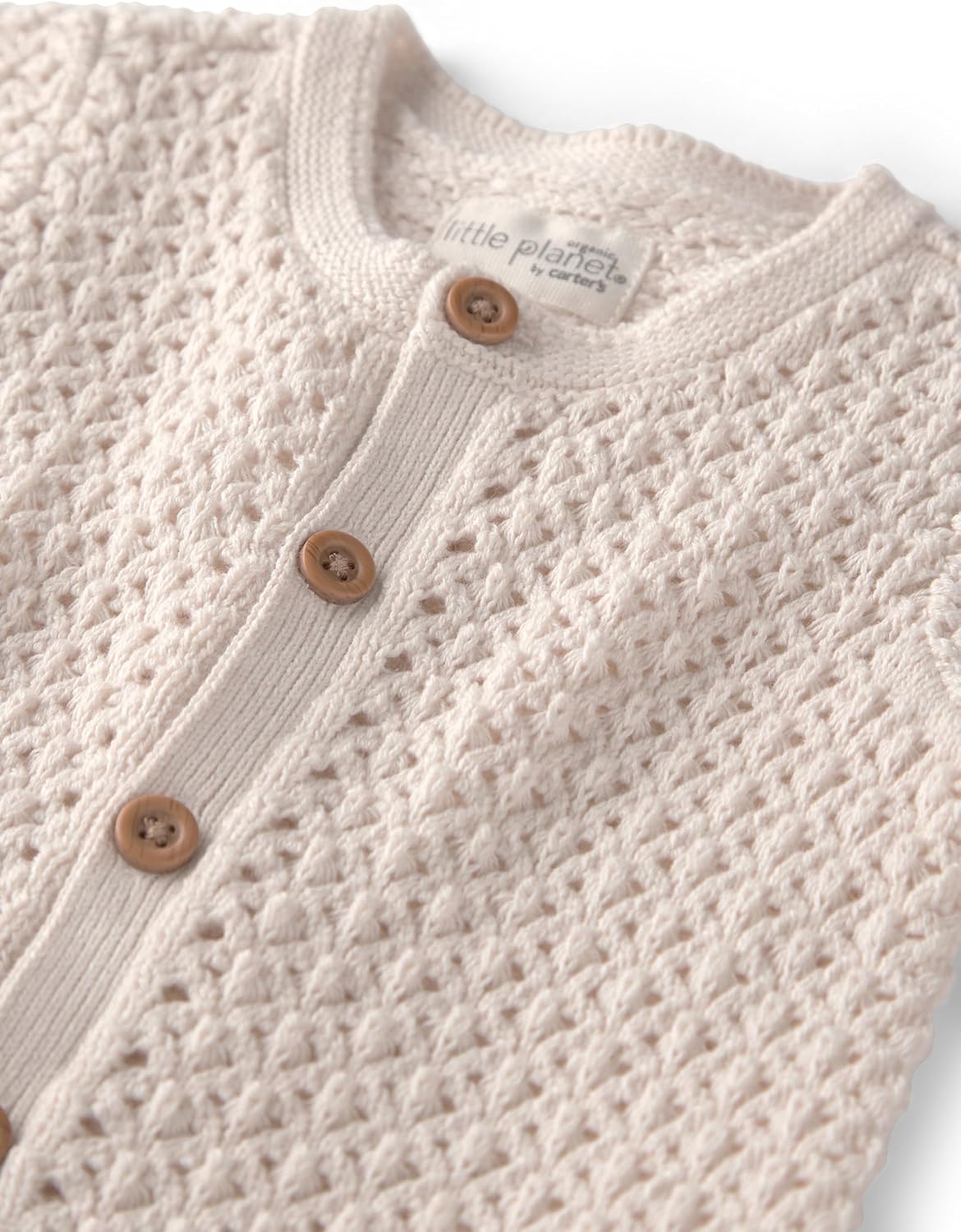 little planet by carter’s unisex-baby Waffle Knit Button-Front Jumpsuit made with Organic Cotton