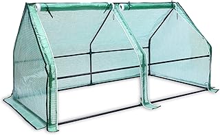 Ohuhu Portable Mini Greenhouse, 71"x36"x36" Greenhouses for Outdoors with Dual Large Zipper Doors & Ground Stakes, Waterpr...